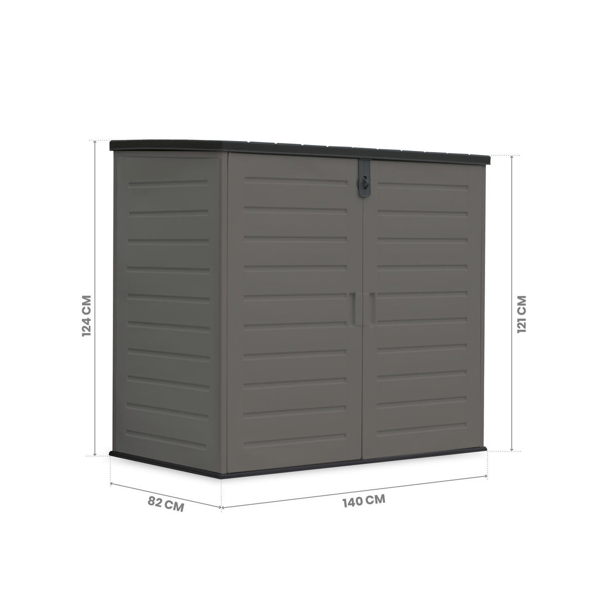 HOGGAR Mülltonnenbox anthrazit B/H/L: ca. 82x123x140 cm Mülltonnenbox_1170l - anthrazit (140,00/82,00/123,00cm) - HOGGAR