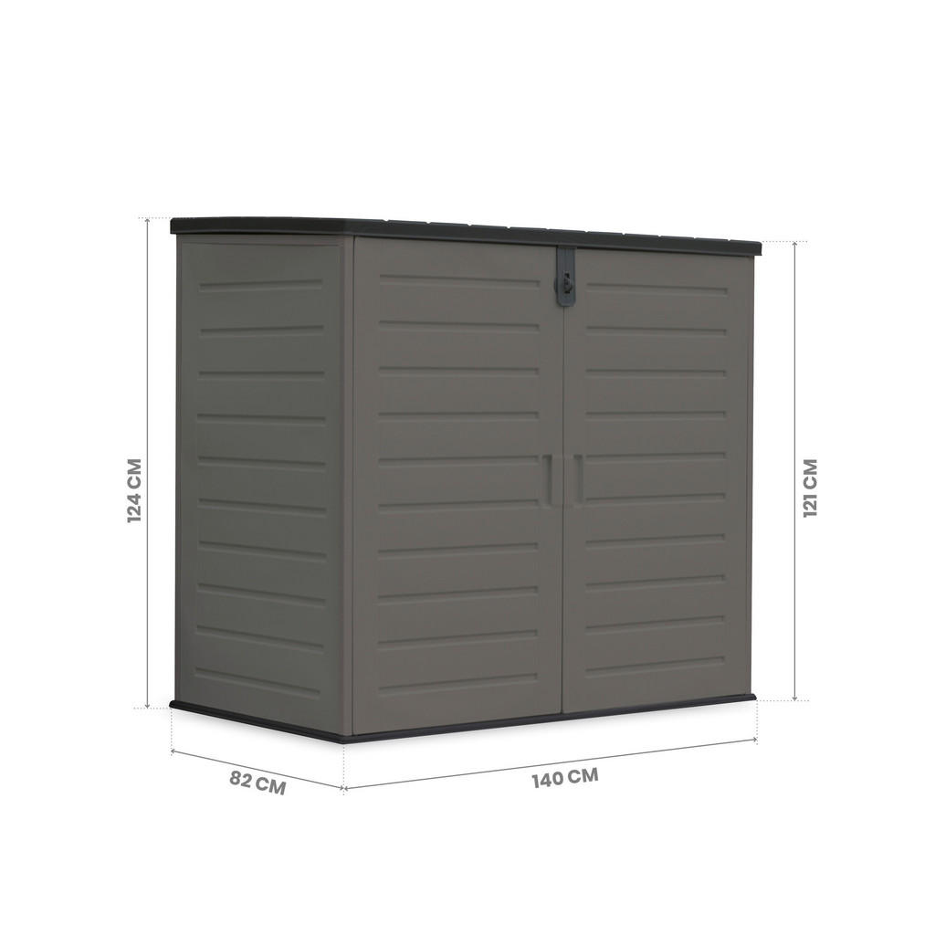 Thumbnail - HOGGAR Mülltonnenbox anthrazit B/H/L: ca. 82x123x140 cm