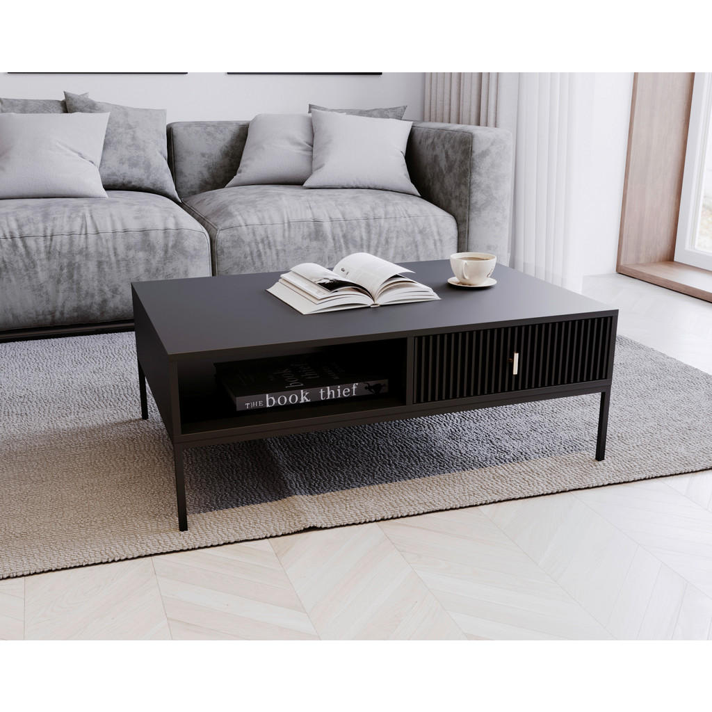 Thumbnail - Couchtisch MAGGIORE schwarz B/H/T: ca. 104,2x39,9x68 cm