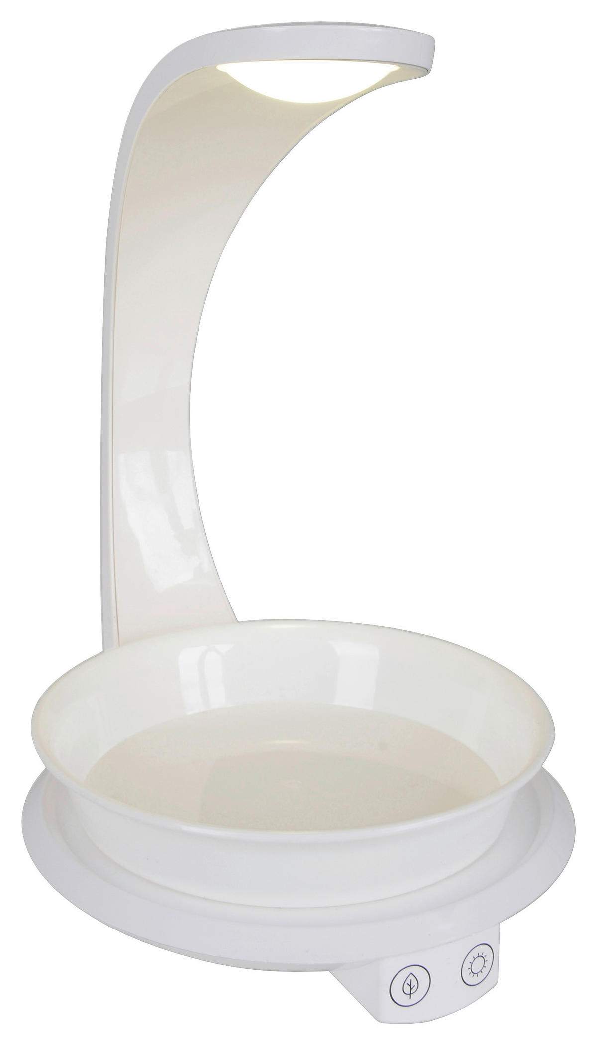 Näve Leuchten Tischleuchte 3176423 weiß Metall Kunststoff H/D: ca. 24x15,5 cm null 20 Brennstellen LED Pflanzen-Tischleuchte h:24cm - weiß (15,50/24,00cm) - Näve Leuchten
