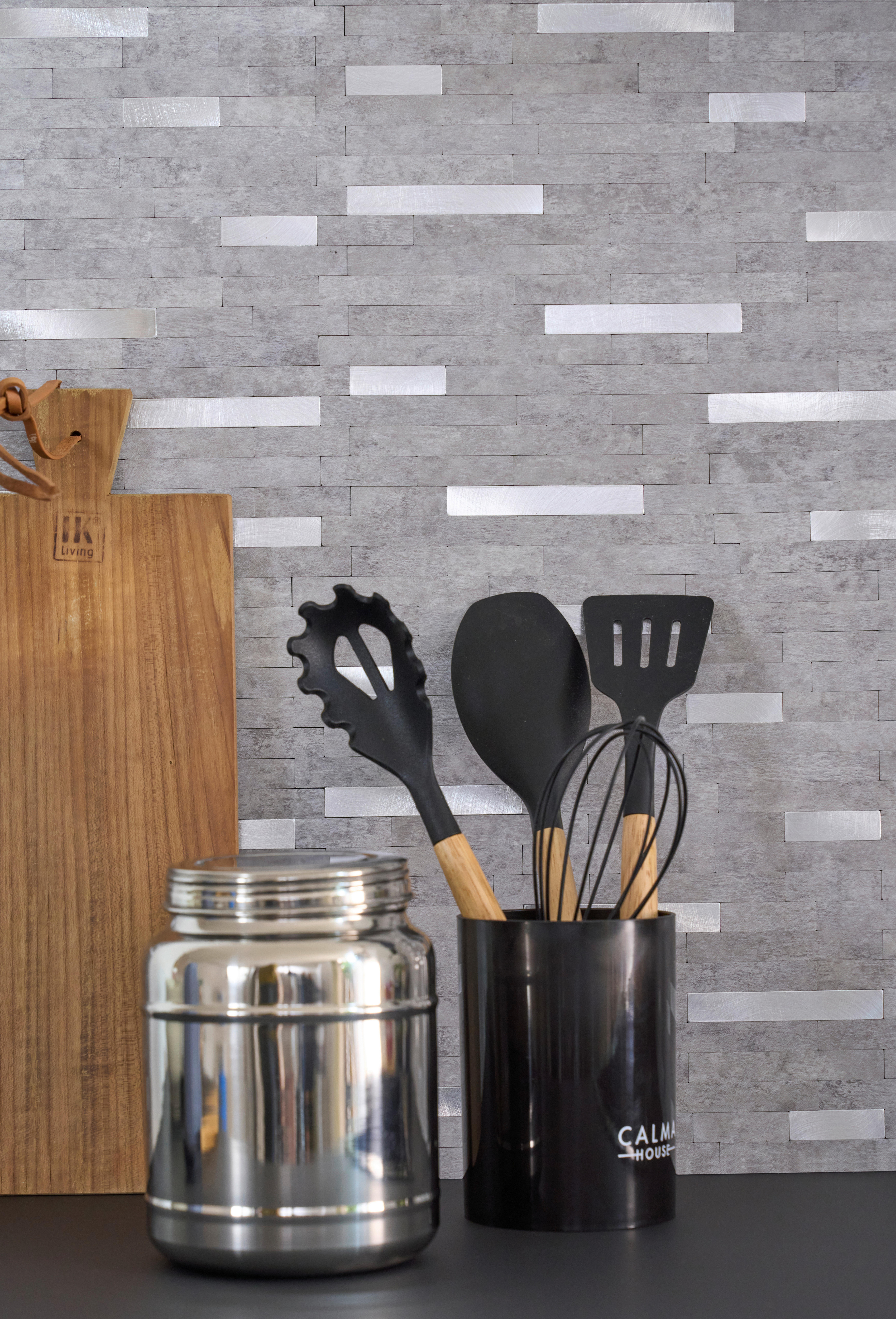 Thumbnail - Wandfliesen Silbergrau B/L: ca. 29,2x29,7 cm