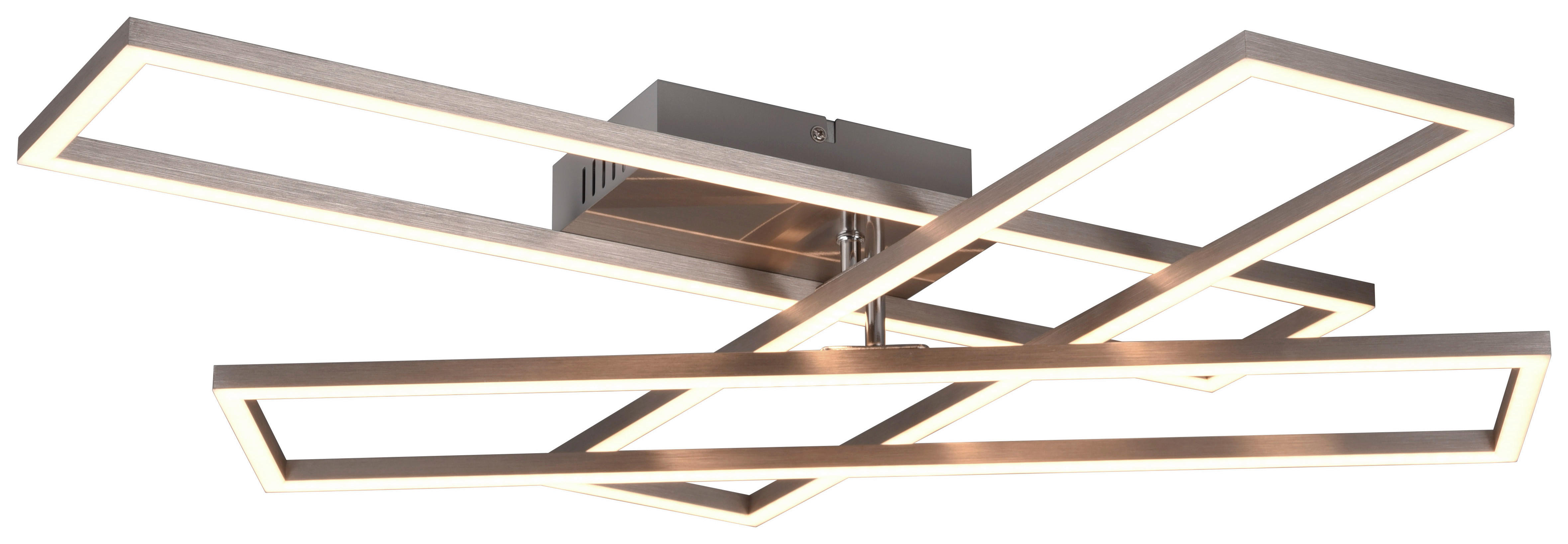 Reality LED-Deckenleuchte R64423107 Corso nickel matt Metall B/H/T: ca. 66x10x60 cm 1 Brennstellen Corso - nickel matt (66,00/10,00/60,00cm) - Reality