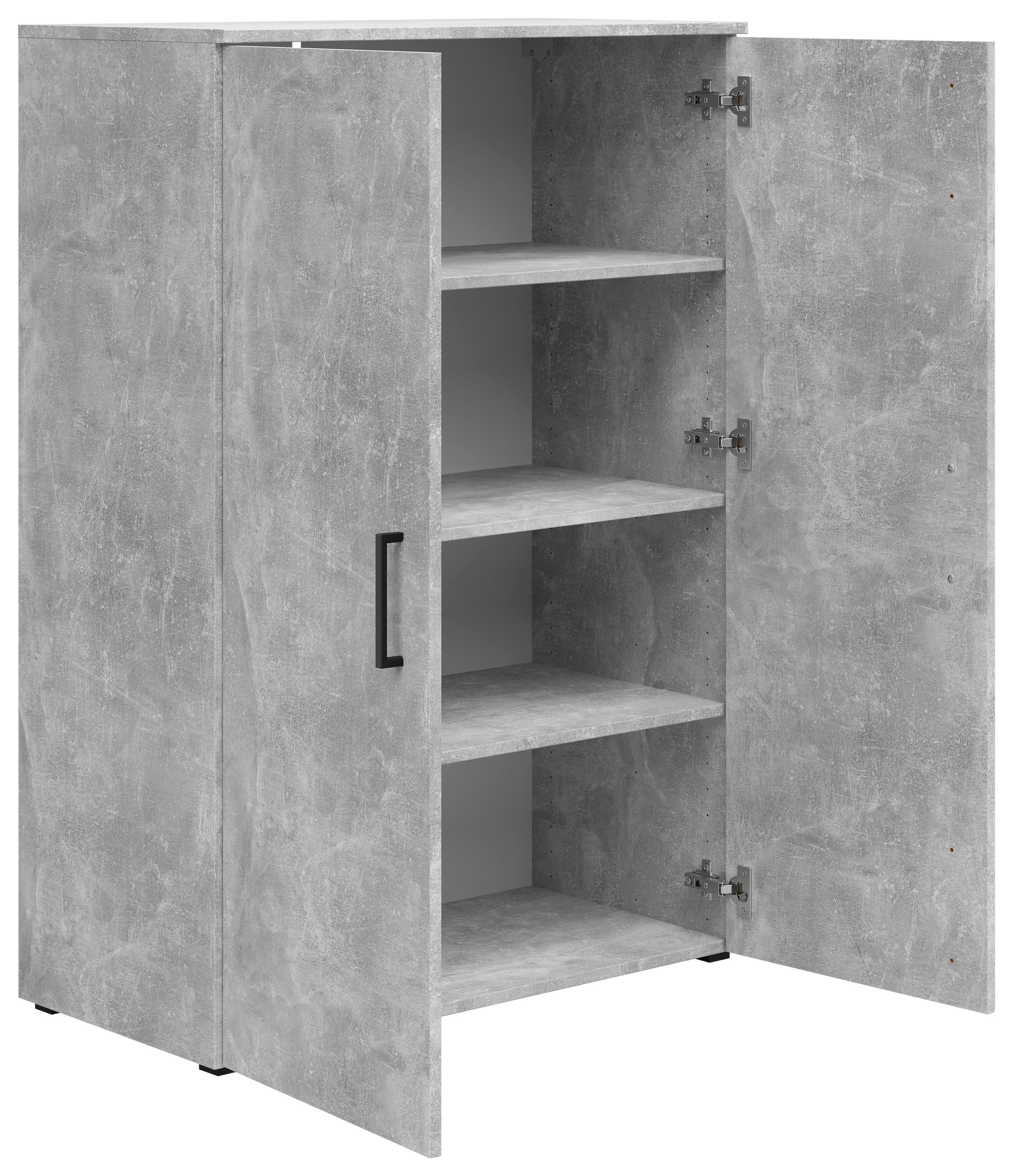 Thumbnail - Kommode Multi-Stauraum Typ 31 Beton Optik B/H/T: ca. 80x115x40 cm