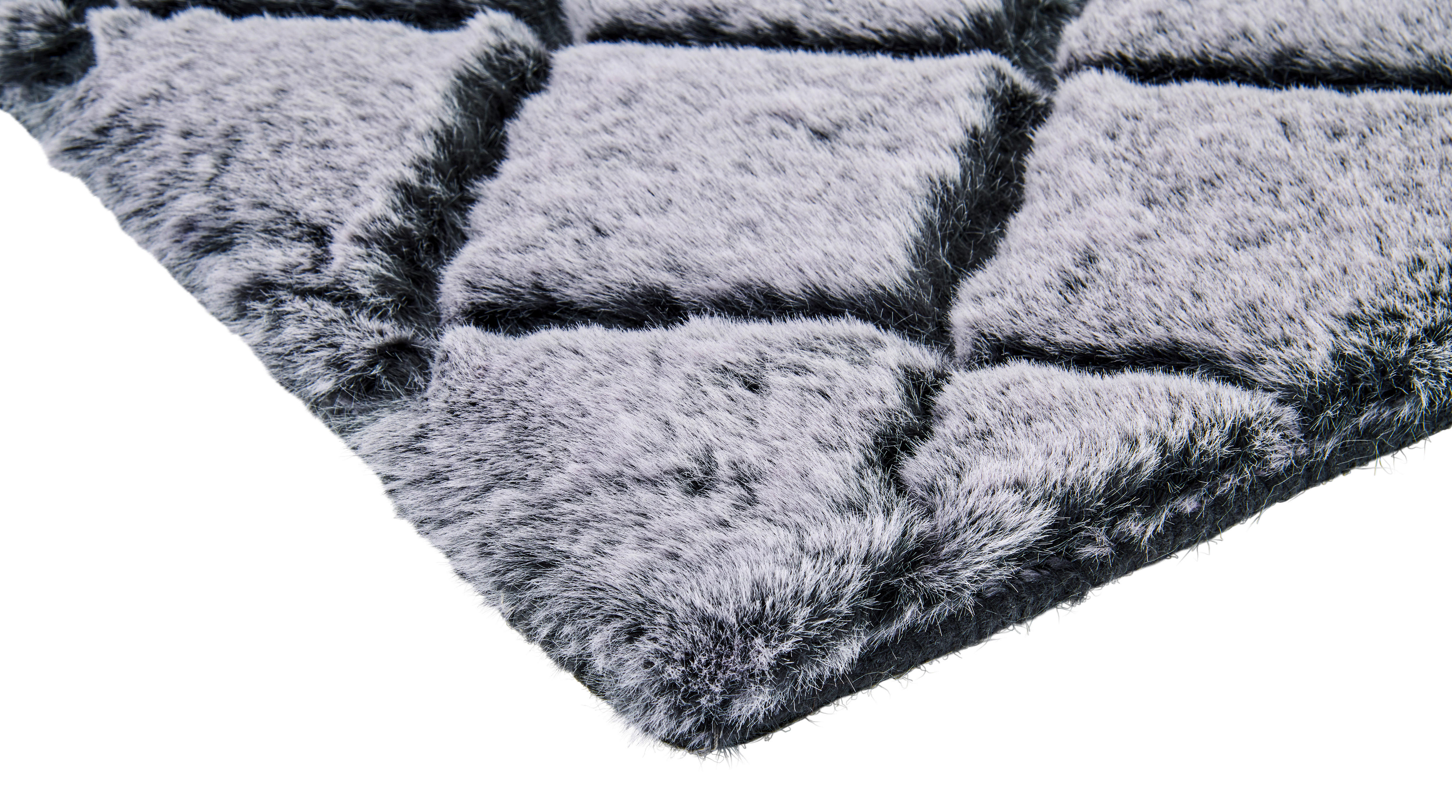 Thumbnail - Teppich Vichy grau B/L: ca. 120x160 cm