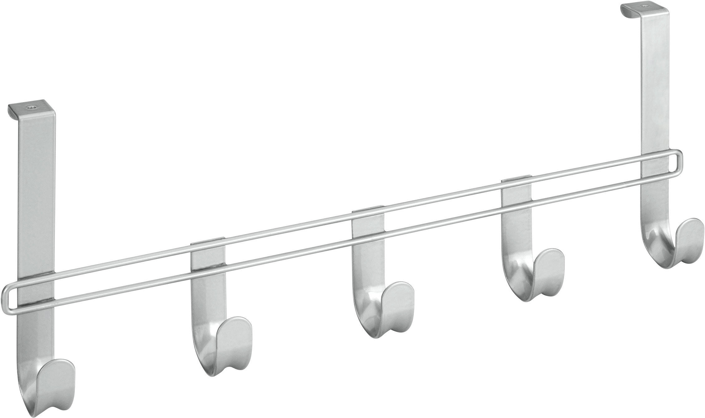 Metaltex Türgarderobe silber Metall L: ca. 38 cm Türgarderobe_5_Haken - silber (38,00cm) - Metaltex