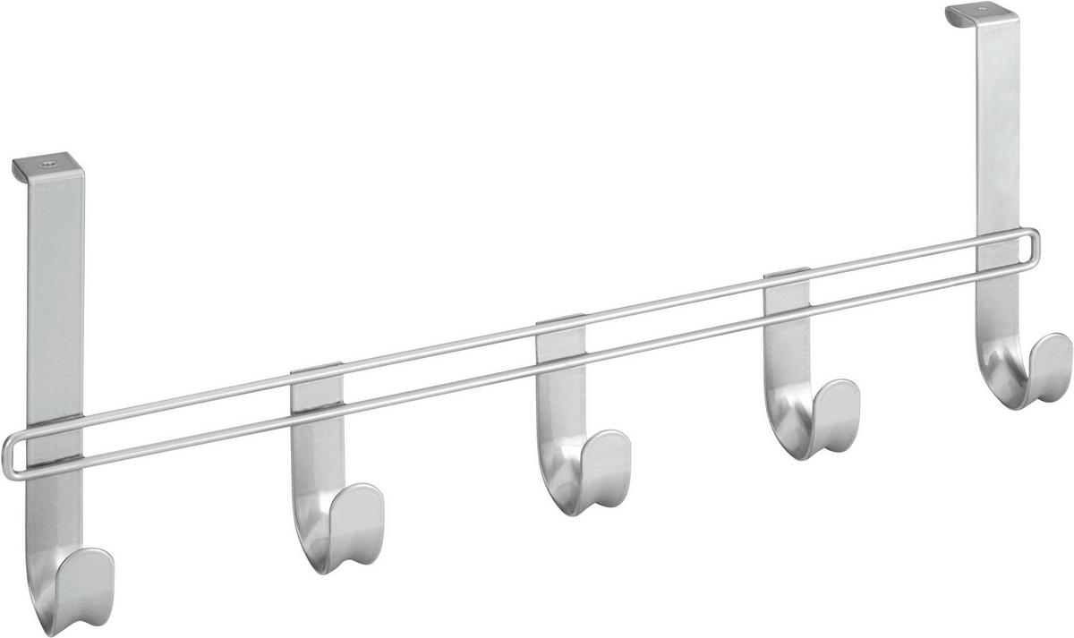 Metaltex Türgarderobe silber Metall L: ca. 38 cm Türgarderobe_5_Haken - silber (38,00cm) - Metaltex