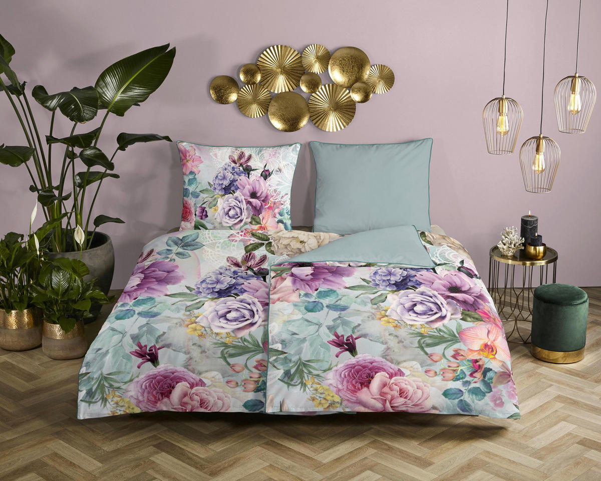 Baumwoll Bettwäsche Anamin Satin Anamin - Multi (135,00/200,00cm) - Descanso