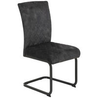 Schwingstuhl Rachel I, 4er-Set anthrazit Microfaser B/H/T: ca. 46x96x60 cm Rachel I, 4er-Set - anthrazit (46,00/96,00/60,00cm) - Hela