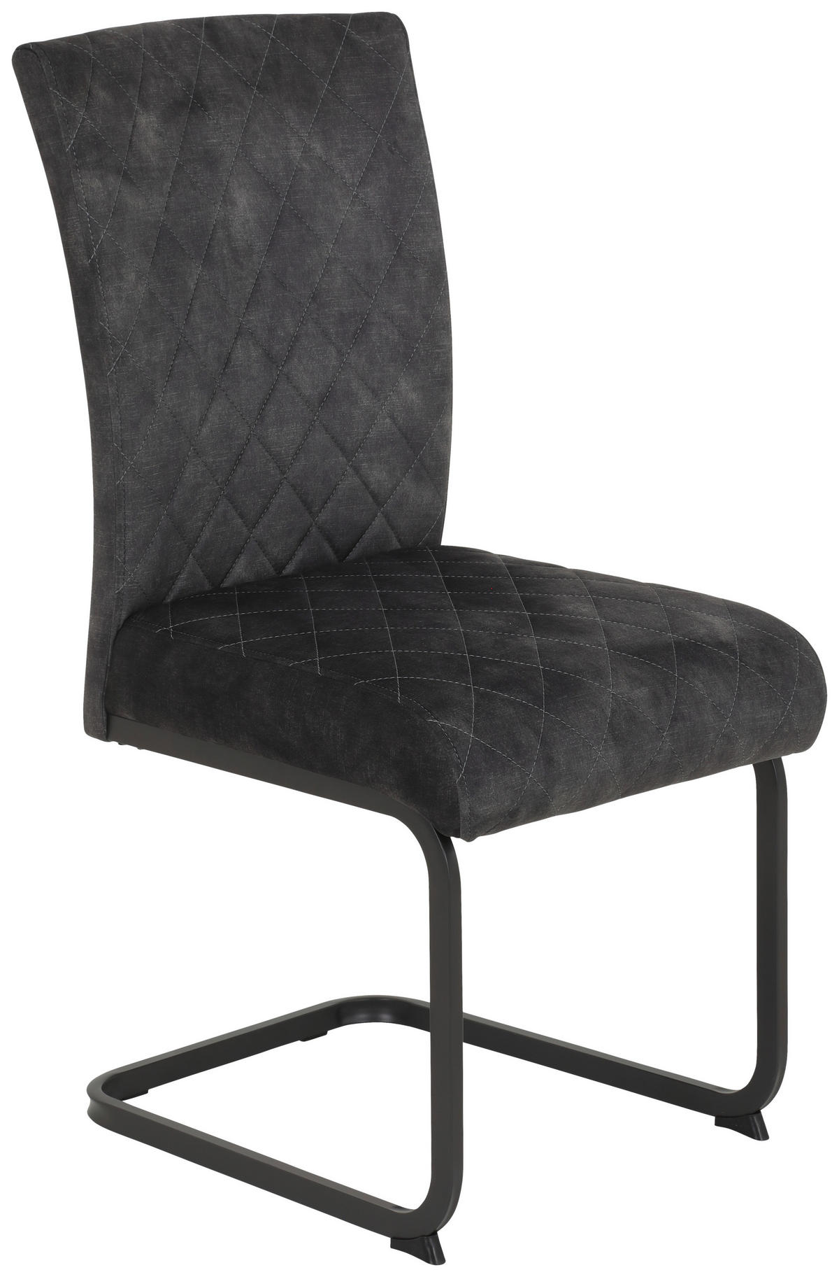 Schwingstuhl Rachel I, 4er-Set anthrazit Microfaser B/H/T: ca. 46x96x60 cm Rachel I, 4er-Set - anthrazit (46,00/96,00/60,00cm) - Hela