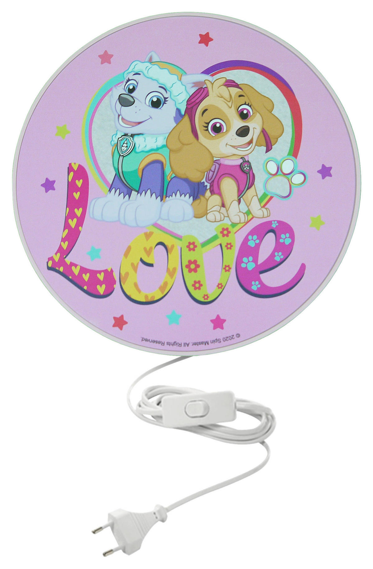 Niermann Kinderwandleuchte Pawsitive_Pups 40689 rosa Kunststoff D: ca. 25 cm E14 1 Brennstellen Wandleuchte_Pawsitive_Pups - rosa (25,00cm) - Niermann