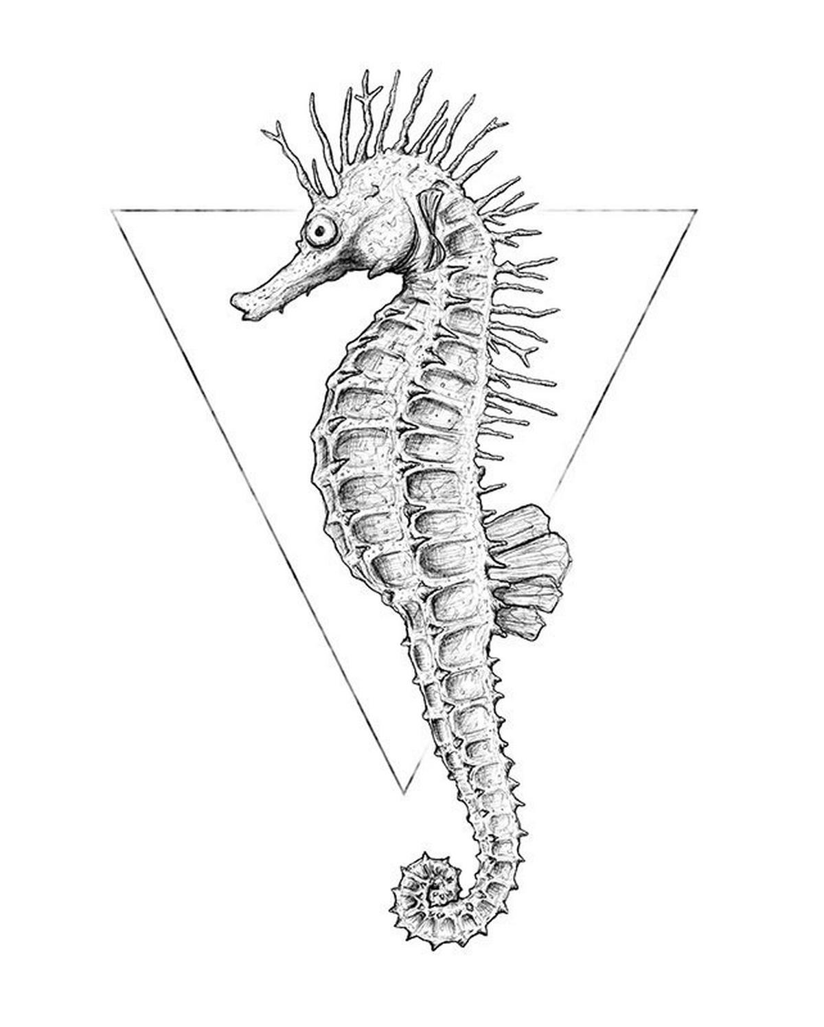 Komar Poster Sea Horse White Tiere B/L: ca. 40x50 cm Sea Horse White - (40,00/50,00cm) - Komar
