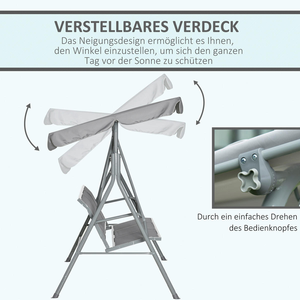 Outsunny Hollywoodschaukel creme Polyester B/H/L: ca. 342x250x450 cm Hollywoodschaukel - creme (450,00/342,00/250,00cm) - Outsunny