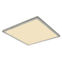 GLOBO LED-Deckenleuchte Opal nickel matt Kunststoff B/H/T: ca. 42x2,5x42 cm SAPANA - nickel matt/Opal (42,00/2,50/42,00cm) - GLOBO