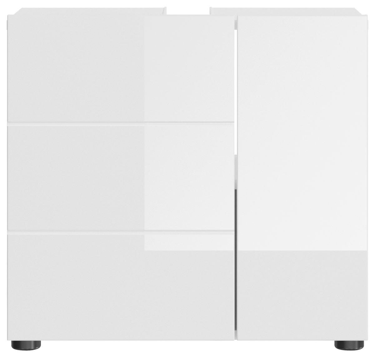 Waschbeckenunterschrank Vira weiß Hochglanz B/H/T: ca. 60x57x34 cm Vira - weiß (60,00/57,00/34,00cm)