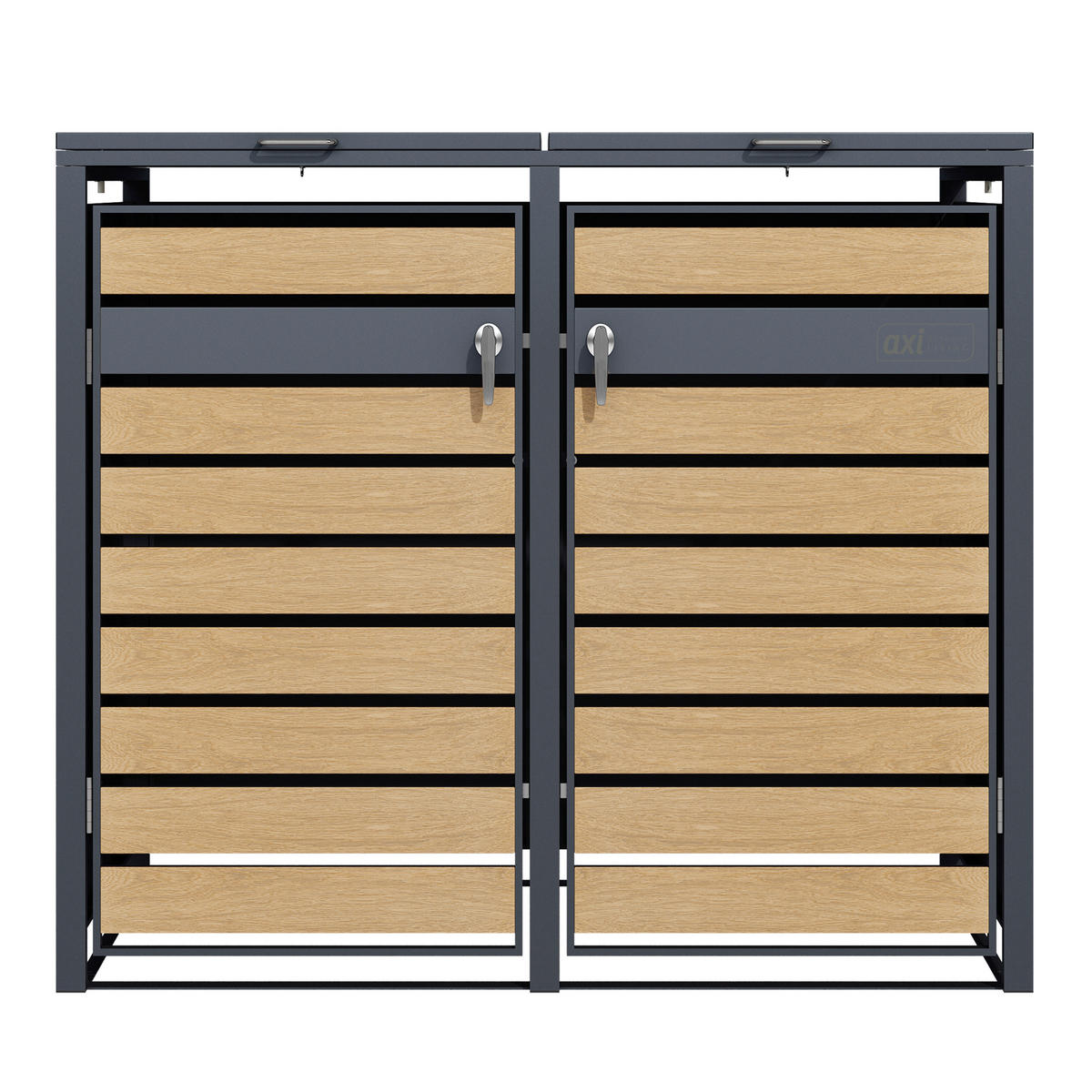 AXI Outdoor Living Mülltonnenbox Lucas braun B/H/L: ca. 80x116x132 cm Lucas - braun (132,00/80,00/116,00cm) - AXI Outdoor Living