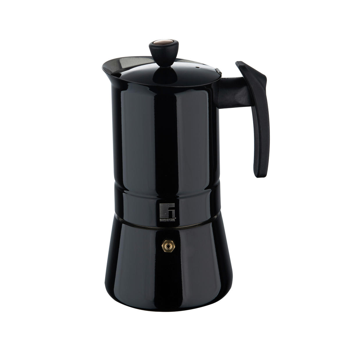 BERGNER Kaffeemaschine schwarz Edelstahl B/H/L: ca. 10,4x20,3x13,1 cm COPPER - schwarz (13,10/10,40/20,30cm) - BERGNER