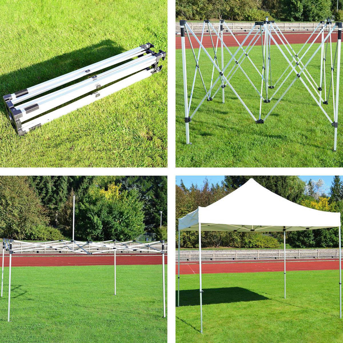 VCM Pavillon PROFI weiß Metall B/H/L: ca. 300x220x300 cm PROFI - weiß (300,00/300,00/220,00cm) - VCM
