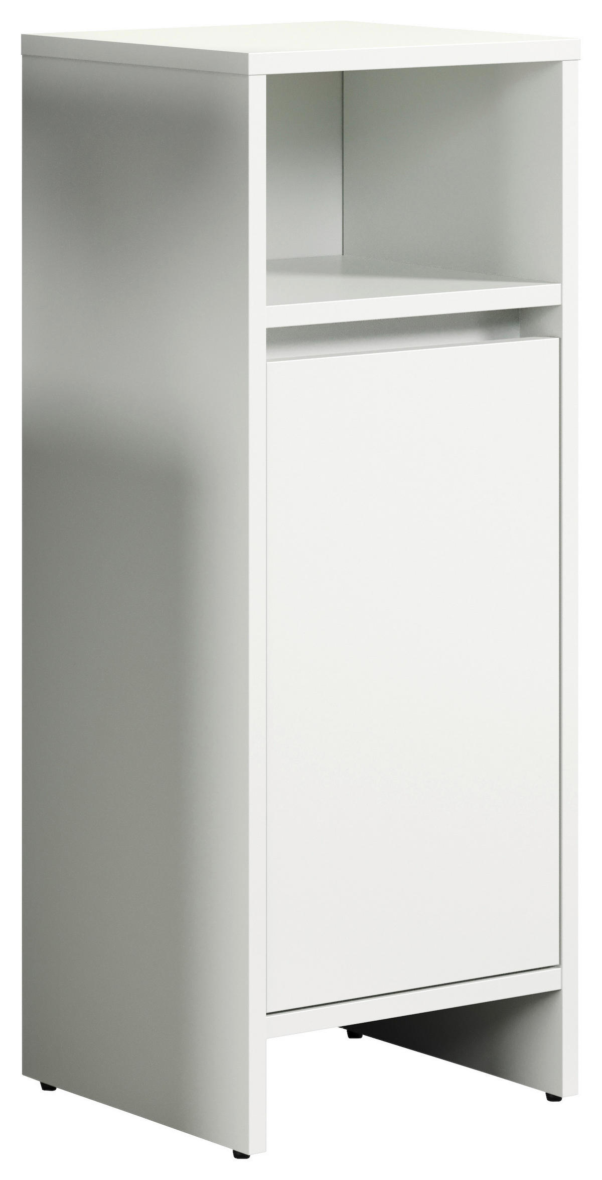 Stauraumelement Basix weiß matt grau B/H/T: ca. 32x81x28 cm Basix - weiß/grau (32,00/81,00/28,00cm) - Trendteam