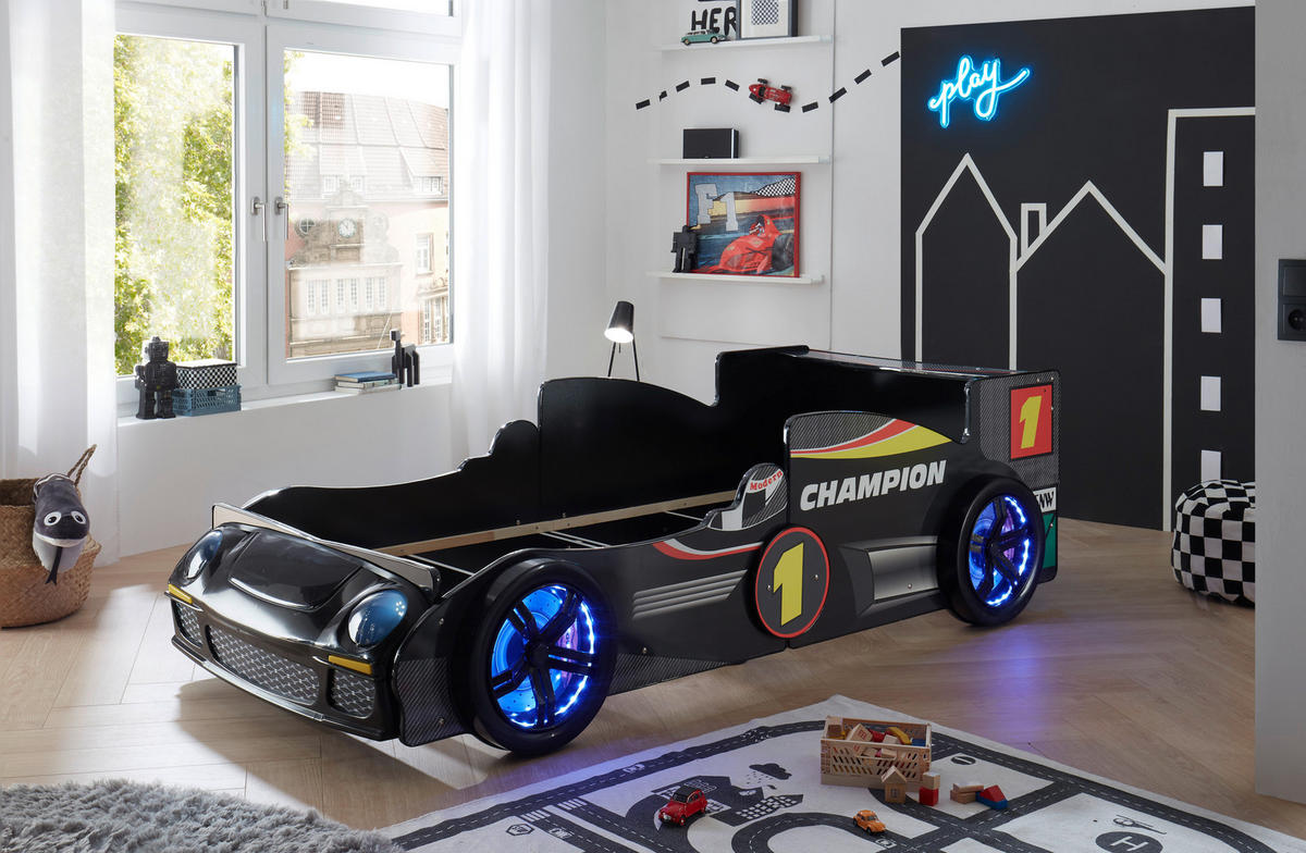 Autobett Rinum schwarz Liegefläche B/L: ca. 90x200 cm Rinum - schwarz (106,00/64,00/220,00cm)