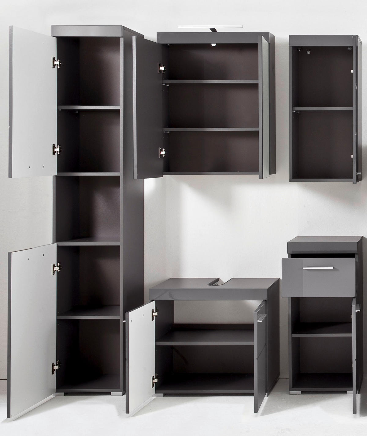 Waschbeckenunterschrank Amanda B/H/T: ca. 60x56x34 cm Amanda - grau (60,00/56,00/34,00cm)