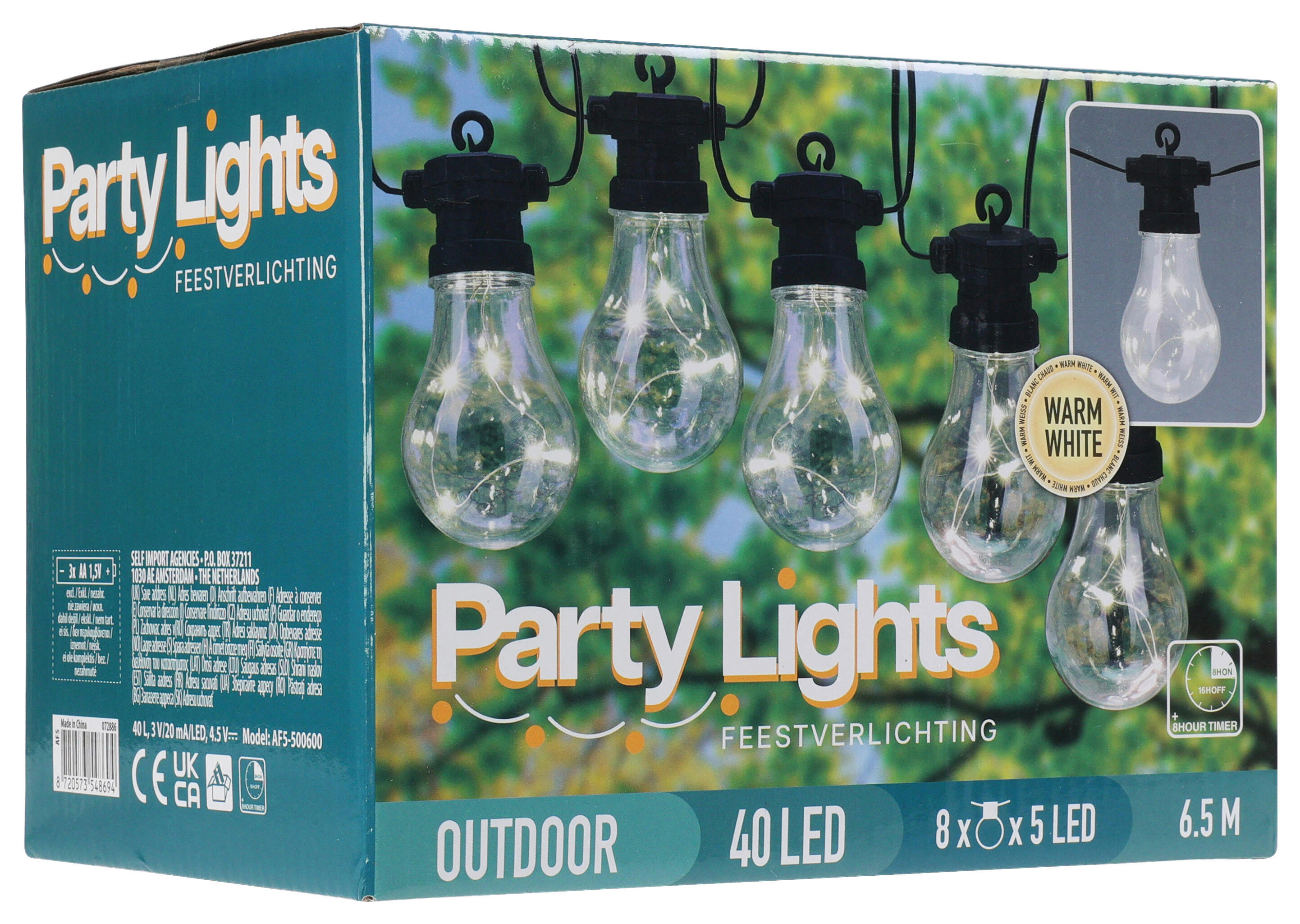 LED-Lichterkette weiß B/H/L: ca. 20,3x14x15 cm LED-Lichterkette - weiß (15,00/20,30/14,00cm)
