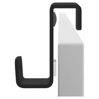 Metaltex Haushaltshelfer schwarz Stahl Türhaken_4erSet - schwarz - Metaltex