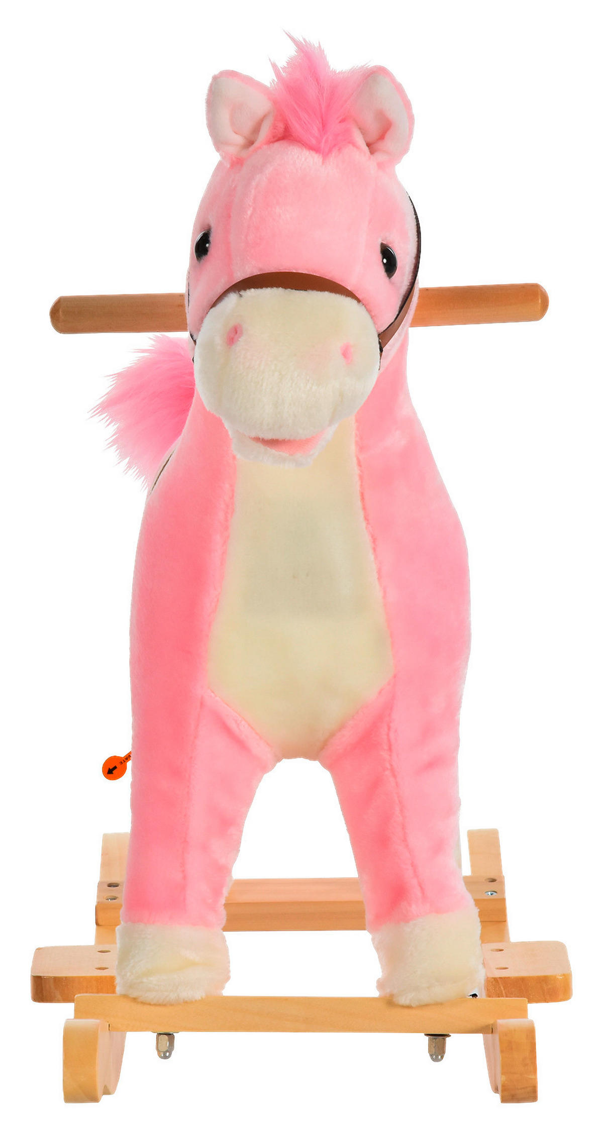 HOMCOM Kinder-Schaukelpferd B/H/L: ca. 32,5x61x65 cm Kinder_Schaukelpferd - rosa (65,00/32,50/61,00cm) - HOMCOM