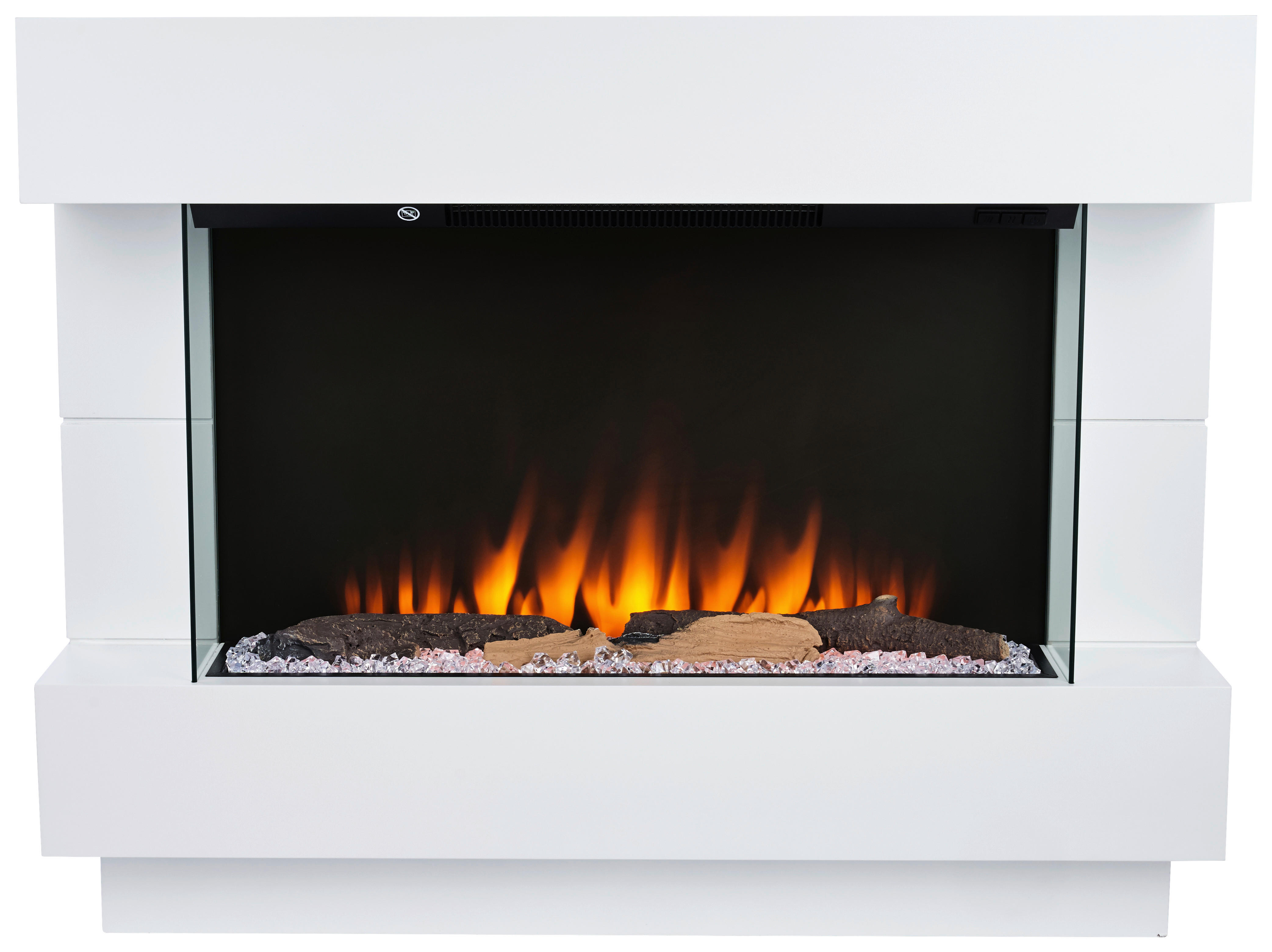 BHP Elektrischer-Kamin B992220 weiß Kunststoff Metall Glas B/H/T: ca. 100x78x27 cm Bern - weiß (100,00/78,00/27,00cm) - BHP