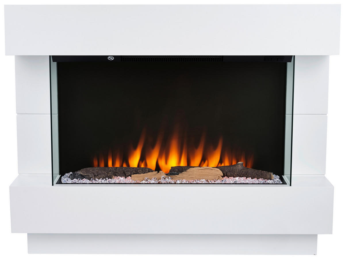 BHP Elektrischer-Kamin B992220 weiß Kunststoff Metall Glas B/H/T: ca. 100x78x27 cm Bern - weiß (100,00/78,00/27,00cm) - BHP
