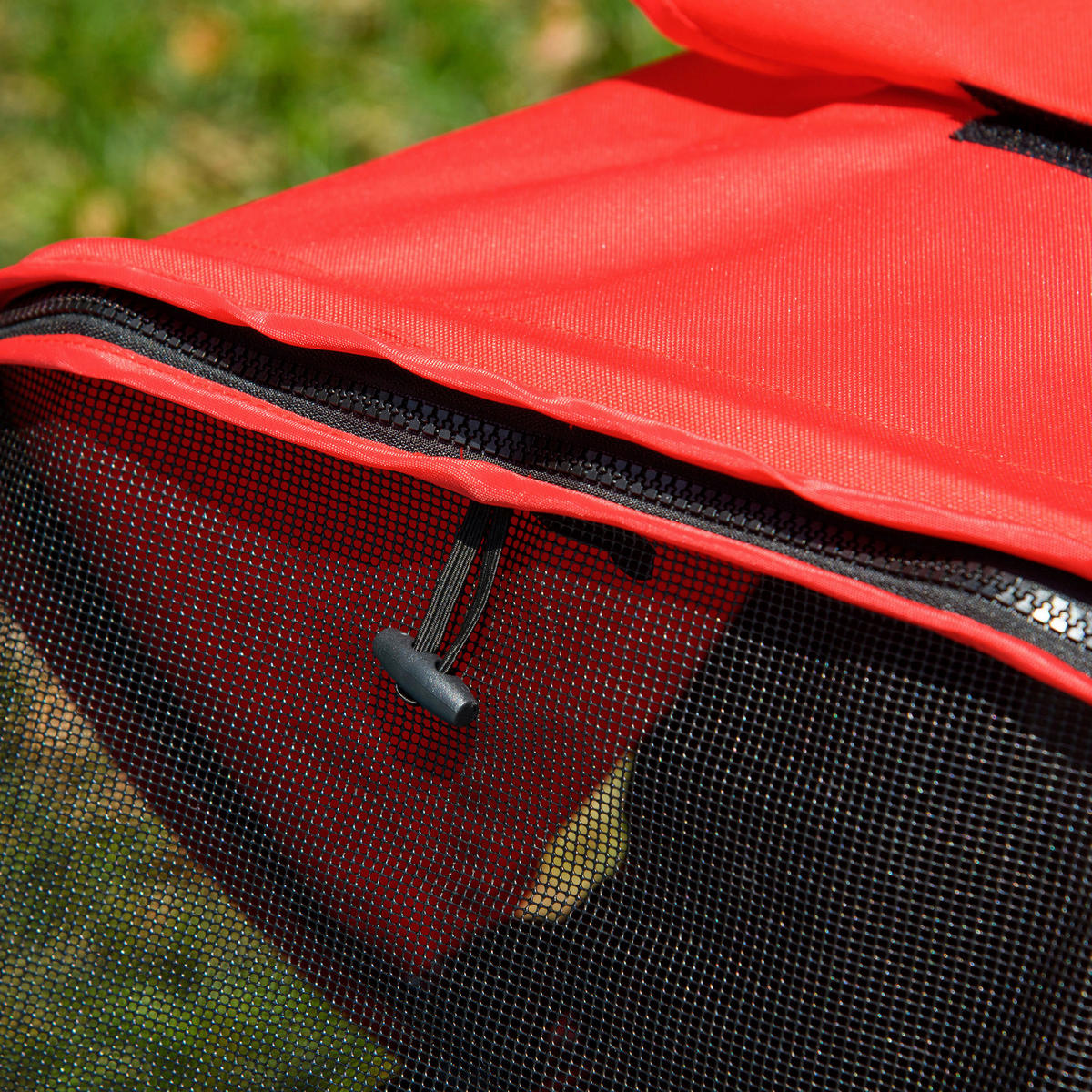 PawHut Hunde-Zubehör rot Polypropylen B/H/L: ca. 54,5x109,5x106,5 cm Hundewagen - rot (106,50/54,50/109,50cm) - PawHut