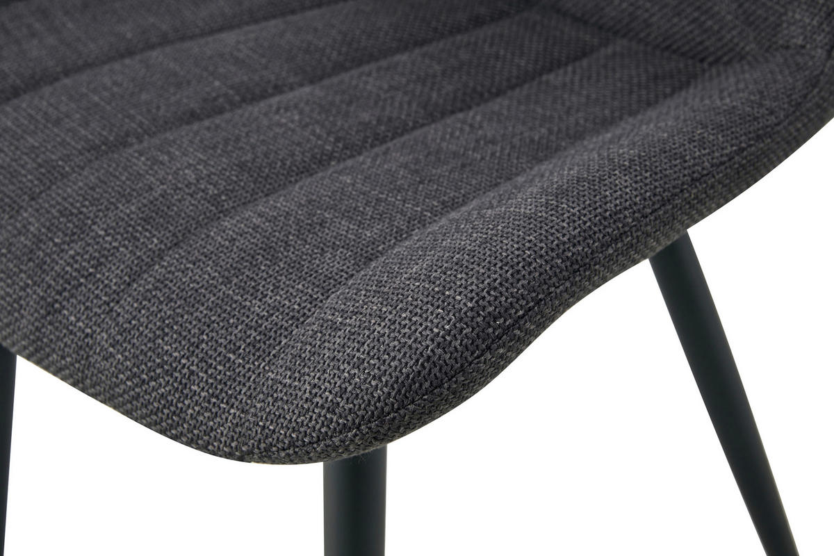 Stuhl LOTTA, 2er Set anthrazit schwarz Webstoff B/H/T: ca. 53x86x59 cm LOTTA, 2er Set - schwarz/anthrazit (53,00/86,00/59,00cm) - xonox.home