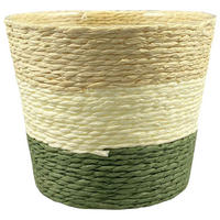 Korb weiß Papier B/H/L: ca. 14x14x11 cm Pflanzkorb_Balu_S - weiß/grün (11,00/14,00/14,00cm)
