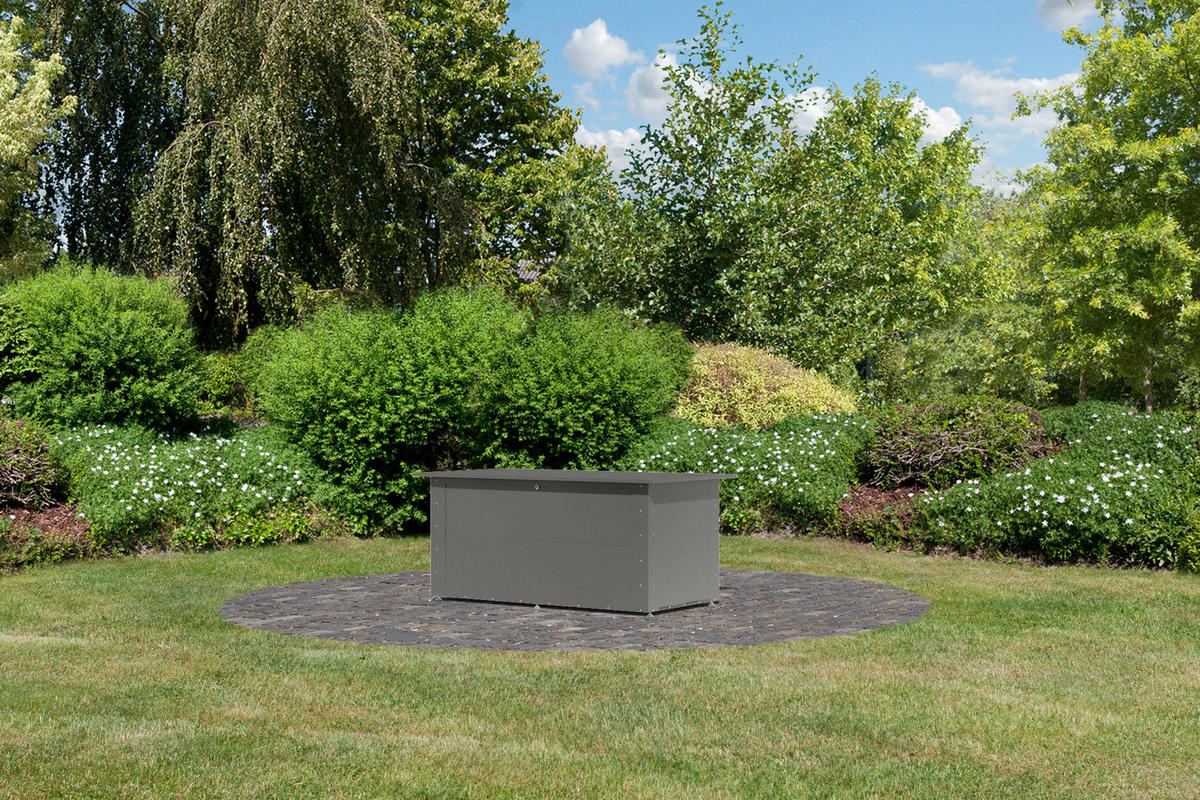 Karibu Metallbox Kailua 2 grau Metall B/H/T: ca. 160x71x79 cm Kailua 2 - grau (160,00/71,00/79,00cm) - Karibu