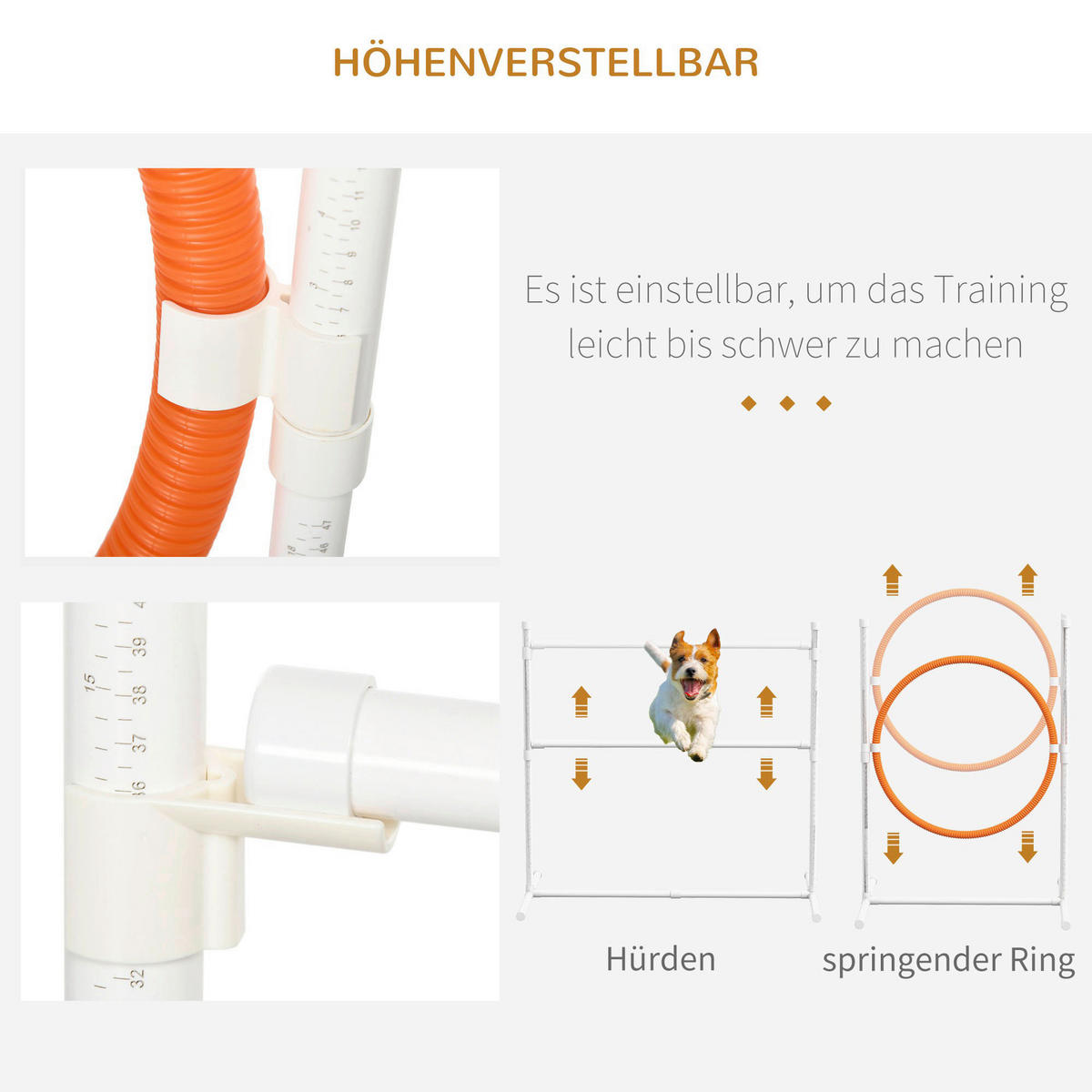 PawHut Hunde-Agility-Set blau Polyester-Mischgewebe B/H/L: ca. 63x93x321 cm Hunde-Agility-Set - blau (321,00/63,00/93,00cm) - PawHut
