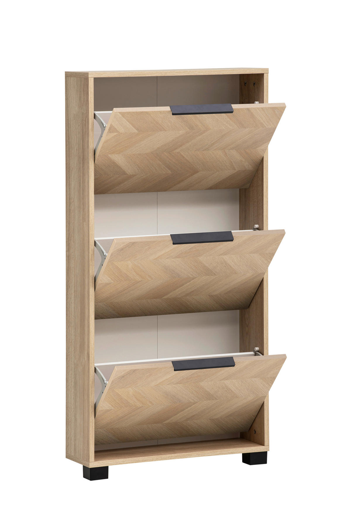 Schuhkipper Piazza, 3er Eiche Nachbildung B/H/T: ca. 59,8x124,5x19,55 cm Piazza, 3er - Eiche (59,80/124,50/19,55cm) - Schildmeyer