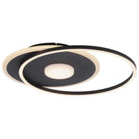Just Light LED-Deckenleuchte DOMINO 15046-18 schwarz weiß Metall Kunststoff B/H/T: ca. 39,5x6,8x45 cm 1 Brennstellen DOMINO - weiß/schwarz (39,50/6,80/45,00cm) - Just Light