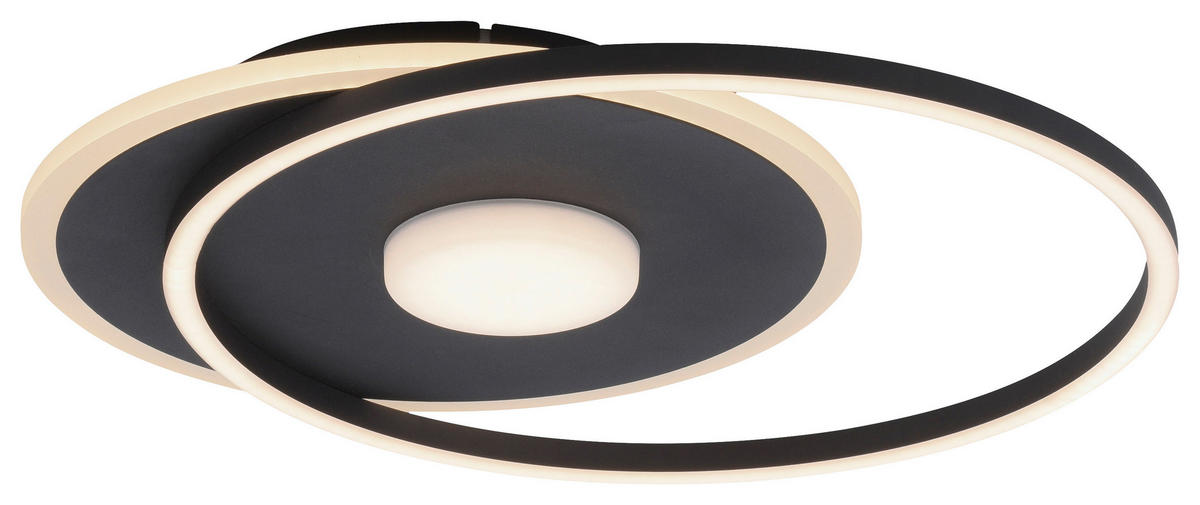 Just Light LED-Deckenleuchte DOMINO 15046-18 schwarz weiß Metall Kunststoff B/H/T: ca. 39,5x6,8x45 cm 1 Brennstellen DOMINO - weiß/schwarz (39,50/6,80/45,00cm) - Just Light