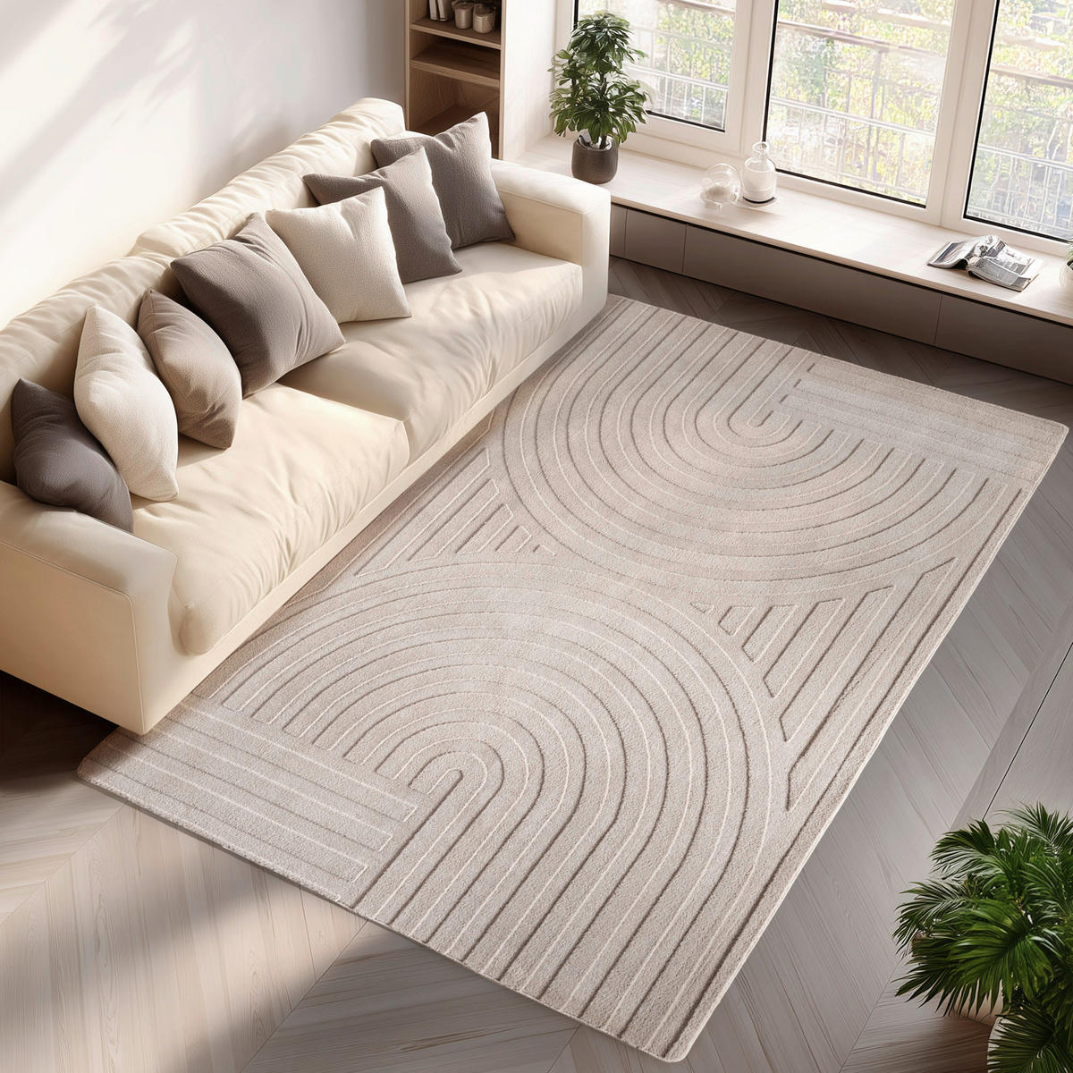 Ayyildiz Teppich POMPEI creme B/L: ca. 140x200 cm POMPEI - creme (140,00/200,00cm) - Ayyildiz
