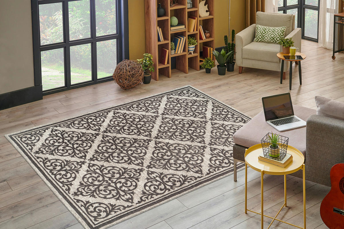 360Living Teppich Davio grau B/L: ca. 160x230 cm Davio - grau (160,00/230,00cm) - 360Living