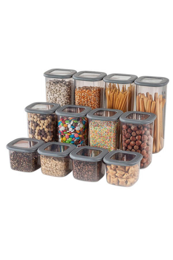 HermiaConcept Vorratsdosenset 12-tlg. anthrazit 12-tlg. - anthrazit - HermiaConcept