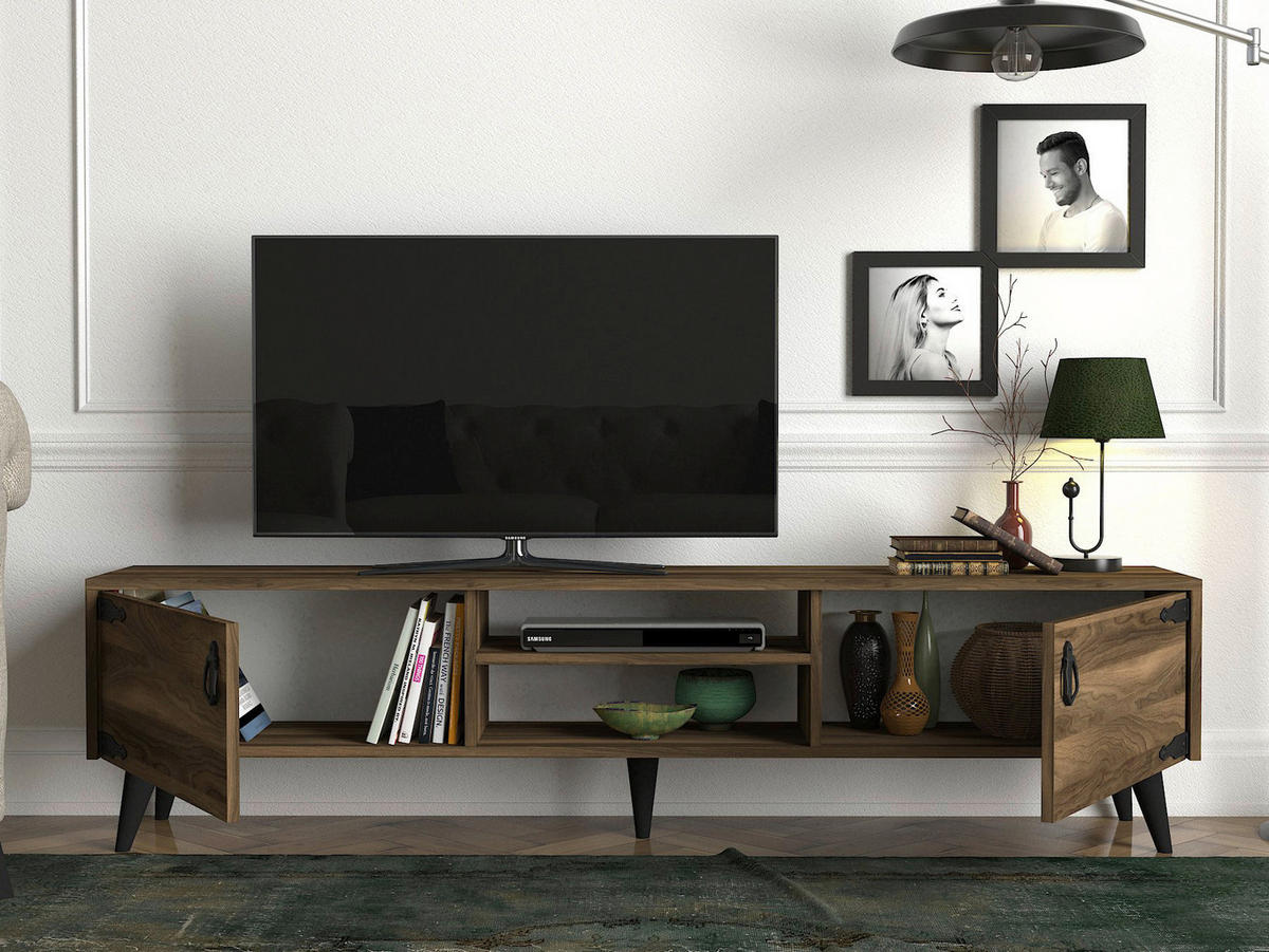 TV-Lowboard Anthes walnuss Nachbildung B/H/T: ca. 180x41x30 cm Anthes - walnuss (180,00/41,00/30,00cm) - moebel17