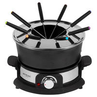 MICHELINO Fondue Set 74385 schwarz Kunststoff Edelstahl H/D: ca. 26x35 cm Fondue 74385 - schwarz (35,00/26,00cm) - MICHELINO