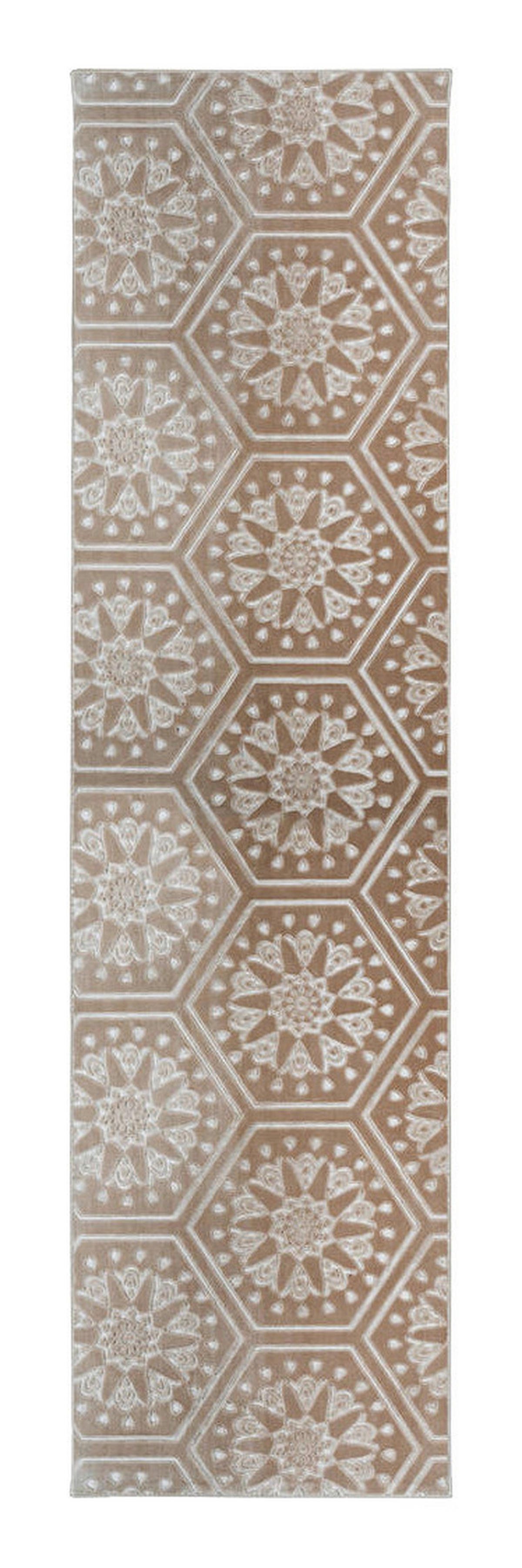 360Living Teppich Monroe taupe B/L: ca. 80x300 cm Monroe - taupe (80,00/300,00cm) - 360Living
