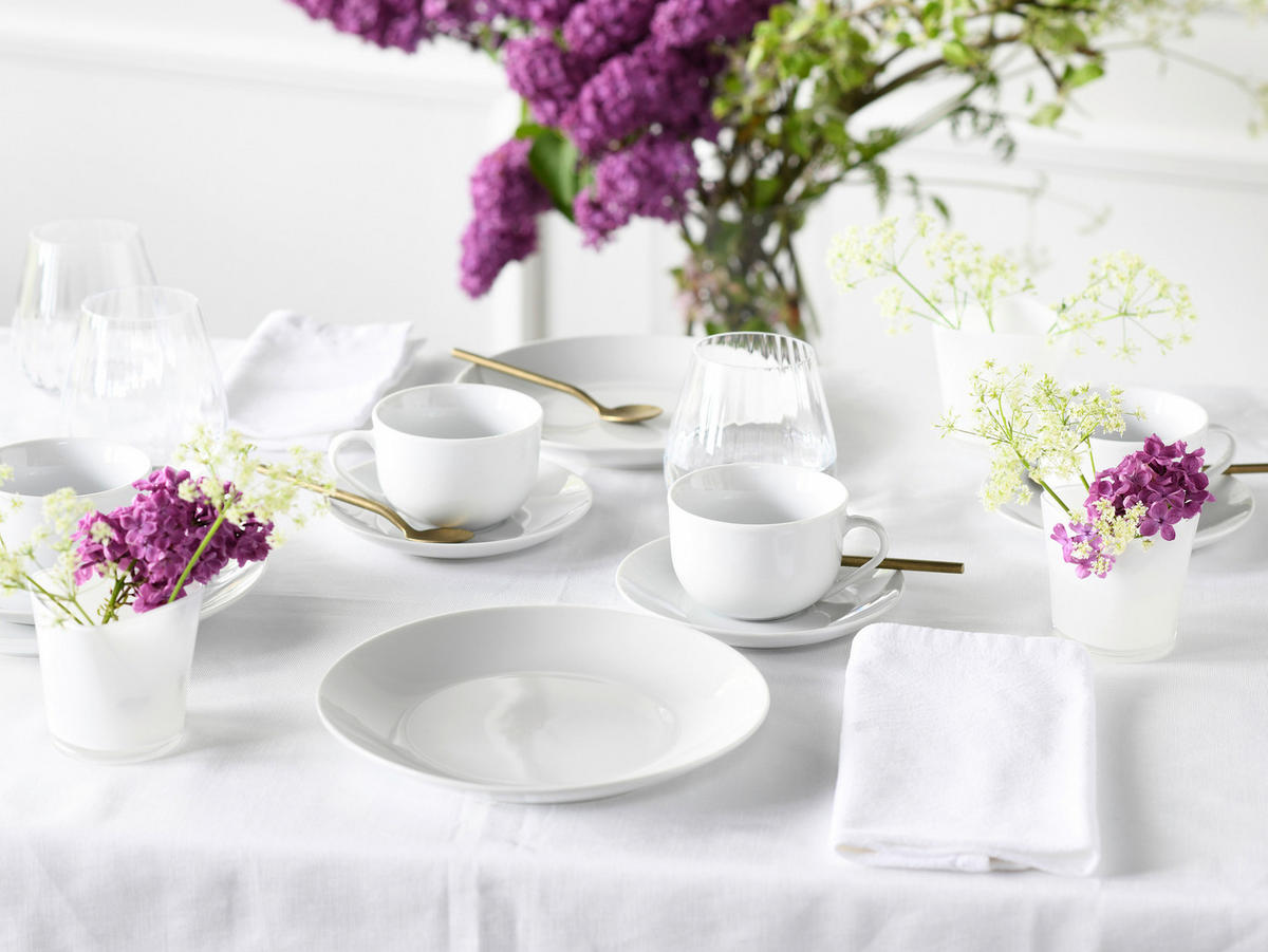 CreaTable Kombiservice Luna weiß Porzellan 80 tlg. Luna - weiß - CreaTable