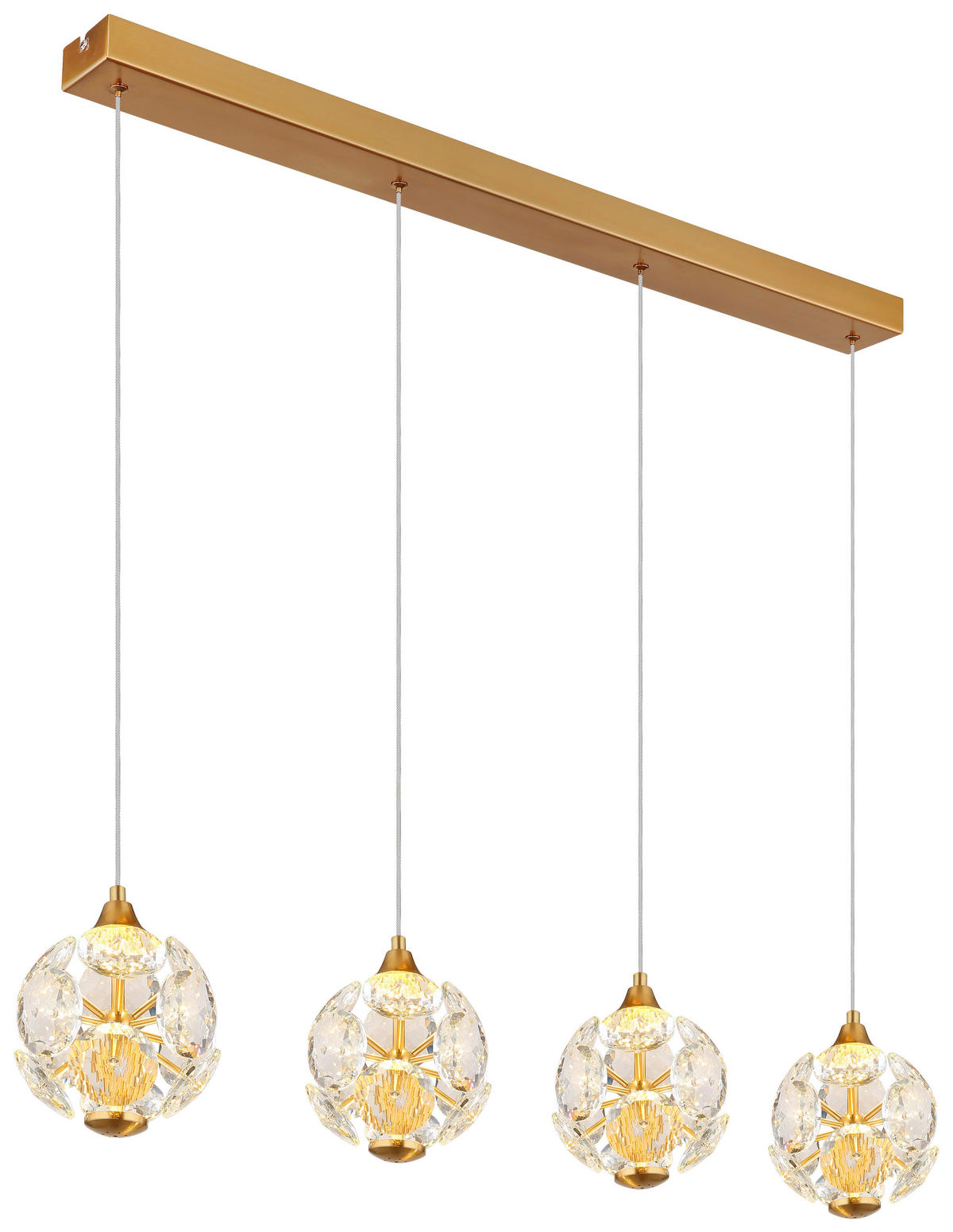 GLOBO Pendelleuchte VIRINA - gold/klar (93,00/15,00/150,00cm) - GLOBO