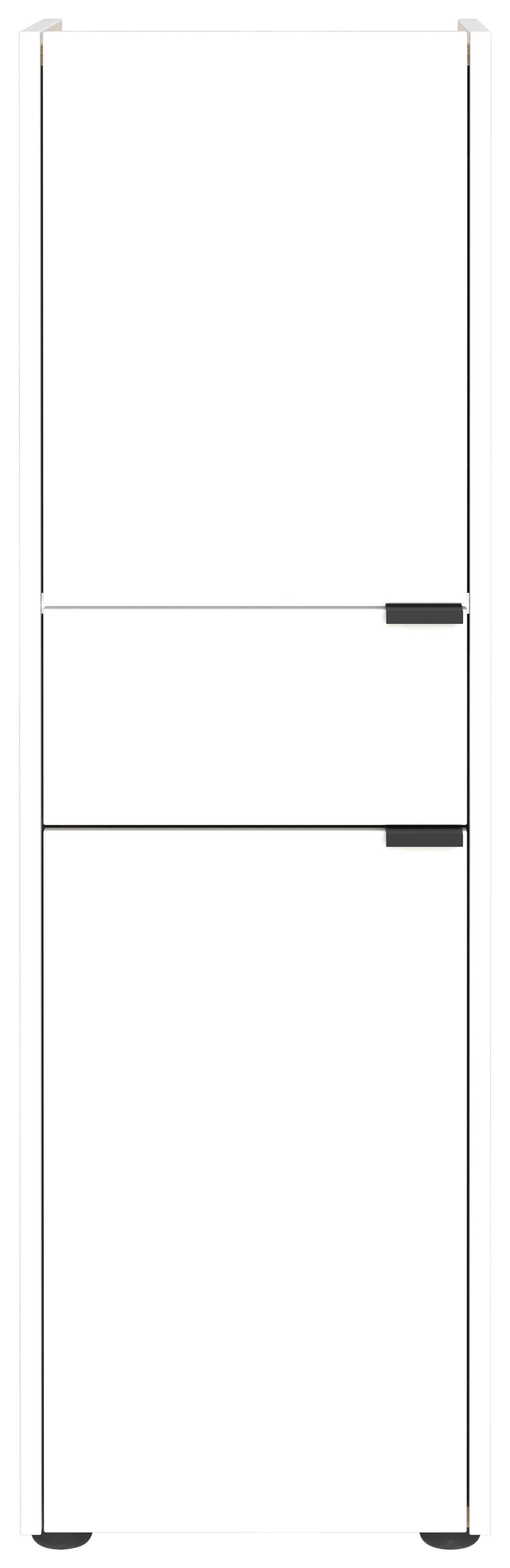 Schrank 4498-242 weiß Eiche Navarra Nachbildung B/H/T: ca. 34x111x34 cm 4498-242 - Eiche/weiß (34,00/111,00/34,00cm) - Germania