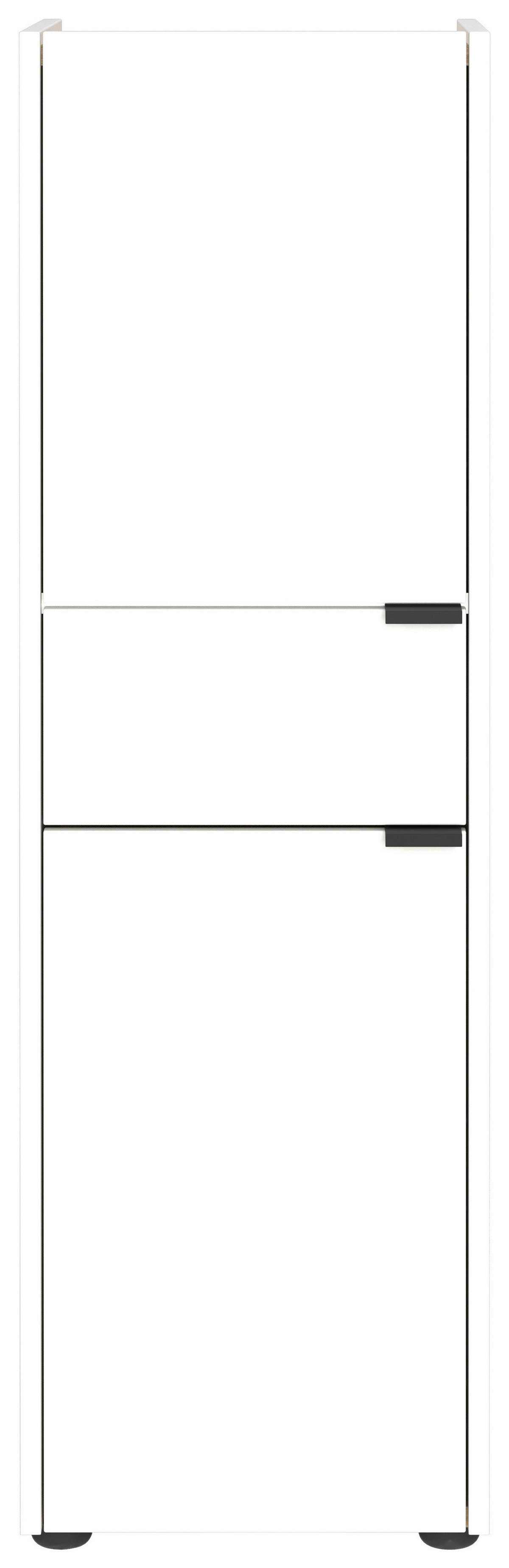 Schrank 4498-242 weiß Eiche Navarra Nachbildung B/H/T: ca. 34x111x34 cm 4498-242 - Eiche/weiß (34,00/111,00/34,00cm) - Germania