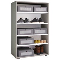 Schuhregal Lona grau weiß B/H/T: ca. 70x110x37 cm Lona - weiß/grau (70,00/110,00/37,00cm) - VCM Möbel