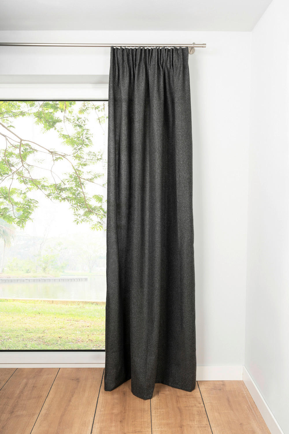 Kombivorhang 2er Pack Chalet anthrazit B/L: ca. 135x300 cm Chalet - anthrazit (135,00/300,00cm)