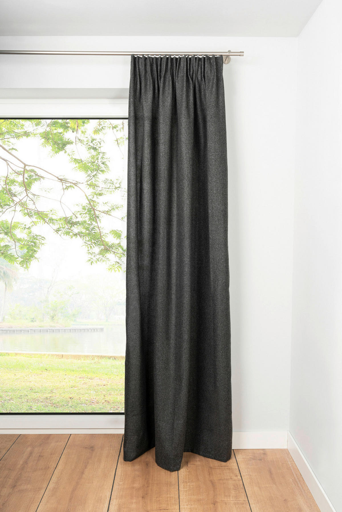 Kombivorhang 2er Pack Chalet anthrazit B/L: ca. 135x300 cm Chalet - anthrazit (135,00/300,00cm)